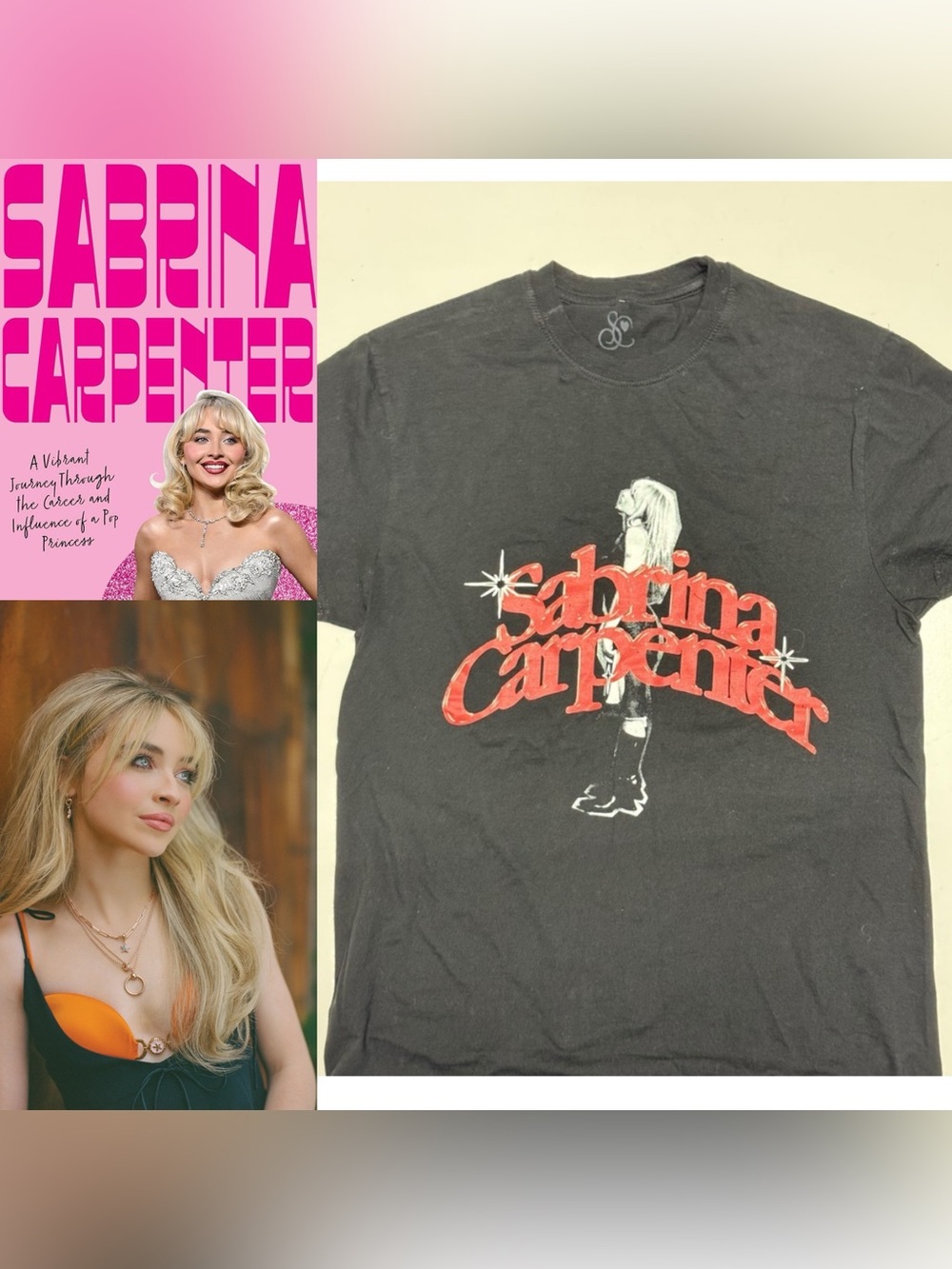 Sabrina Carpenter Black Graphic T-Shirt
